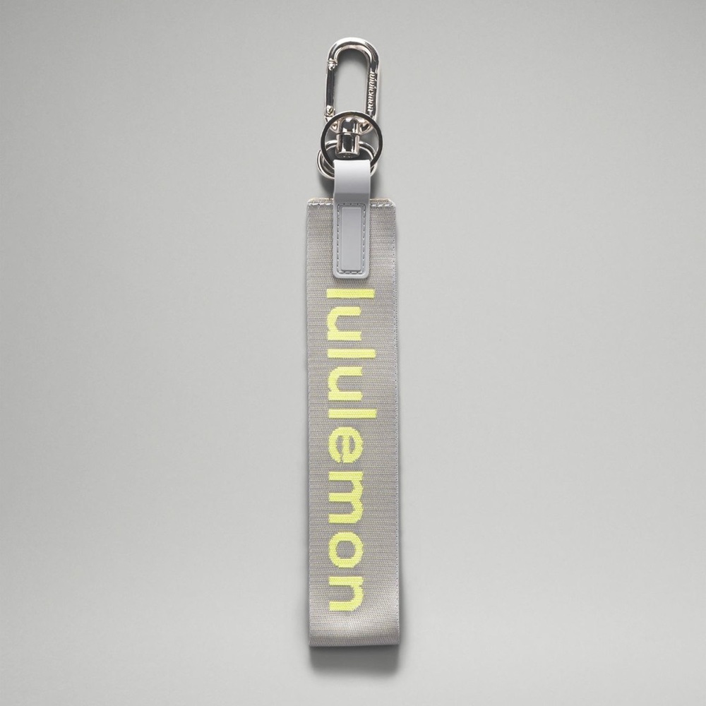 Lululemon Never Lost Keychain, Rhino Grey/Electric Lemon- NWT